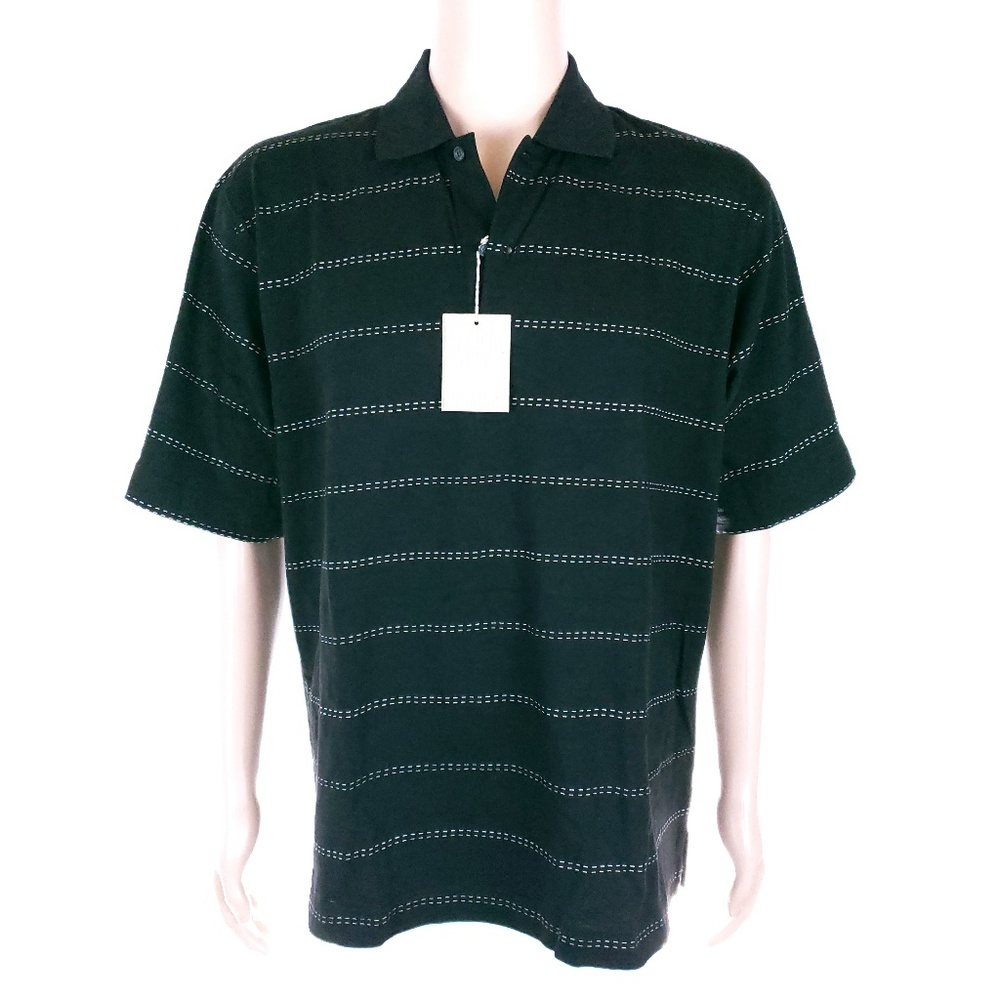 Turnbury Men Polo Shirt 100% Cotton Striped Size L - NWT